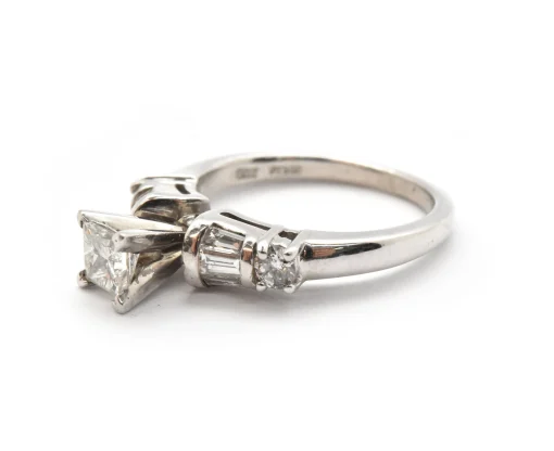 Princess Cut 0.40 Carat Diamond Platinum Engagement Ring