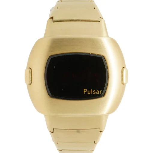 Pulsar 14k Yellow Gold Time Computer 41mm