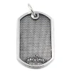 Queen Baby Sterling Silver Baby Dog Tag Cross Pendant
