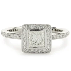 Ritani Platinum Princess Cut Diamond Engagement Ring