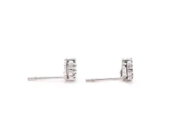 Roberto Coin 18 Karat White Gold Diamond Circle Stud Earrings