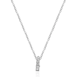 Roberto Coin 18 Karat White Gold Diamond Enhancer Necklace