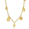 Roberto Coin 18 Karat Yellow Gold 17 Station Coin Necklace