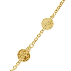 Roberto Coin 18 Karat Yellow Gold 17 Station Coin Necklace