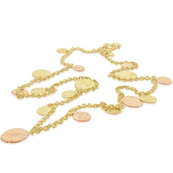 Roberto Coin 18 Karat Yellow Gold 17 Station Coin Necklace