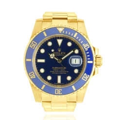 Rolex 18 Karat Yellow Gold Submariner Blue / Blue 40MM