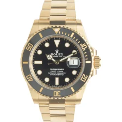 Rolex 18 Karat Yellow Gold Submariner Black / Black 41MM