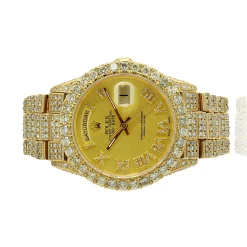Rolex 18 Karat Yellow Gold Day-Date President Custom Diamond 36mm