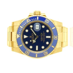Rolex 18 Karat Yellow Gold Submariner Blue / Blue 40MM