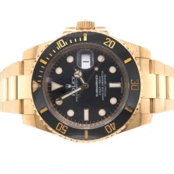 Rolex 18 Karat Yellow Gold Submariner Black/Black