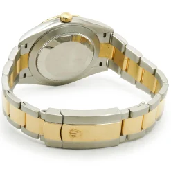 Rolex Stainless Steel and 18 Karat Yellow Gold Datejust 41, Custom Set Diamond Bezel