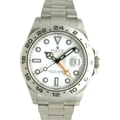 Rolex Stainless Steel Explorer II White Dial 42mm