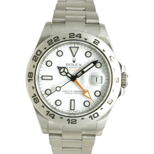 Rolex Stainless Steel Explorer II White Dial 42mm