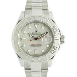 Rolex Stainless Steel Yachtmaster with Platinum Bezel 40mm