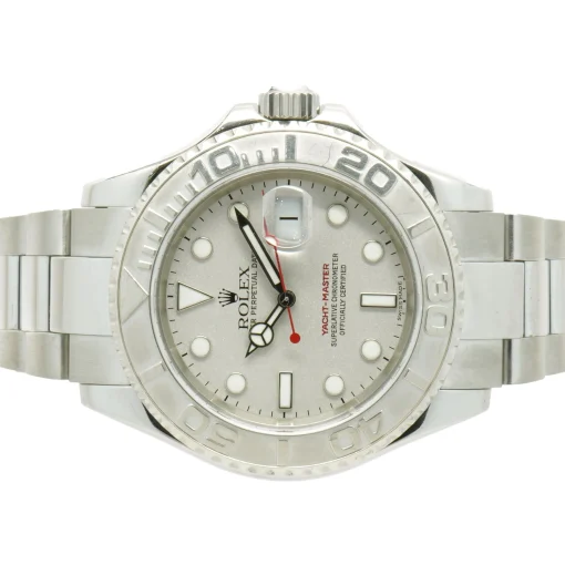 Rolex Stainless Steel Yachtmaster with Platinum Bezel 40mm