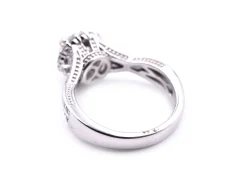 Round Brilliant Cut 1.14 Carat Diamond 14k White Gold Engagement Ring