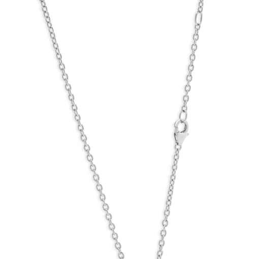 Salavetti 18 Karat White Gold Pave Pink Sapphire and Diamond Disc Necklace