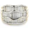 Salavetti 18 Karat Yellow Gold Channel Set Baguette Diamond Band
