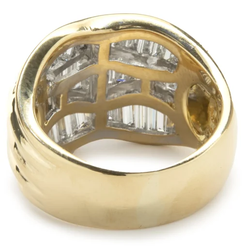 Salavetti 18 Karat Yellow Gold Channel Set Baguette Diamond Band