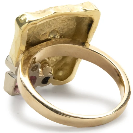 Seidengang 18 & 14 Karat Yellow Gold Diamond and Pink Tourmaline Ring