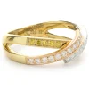 Simon G 18 Karat Tri-Tone Gold Diamond Band