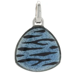 Soho Sterling Silver Turquoise Resin and Diamond Triangle Drop Pendant