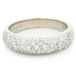 Sonia B 14 Karat White Gold Pave Diamond Band