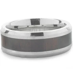 Stainless Steel 8MM Wood Inlay Band