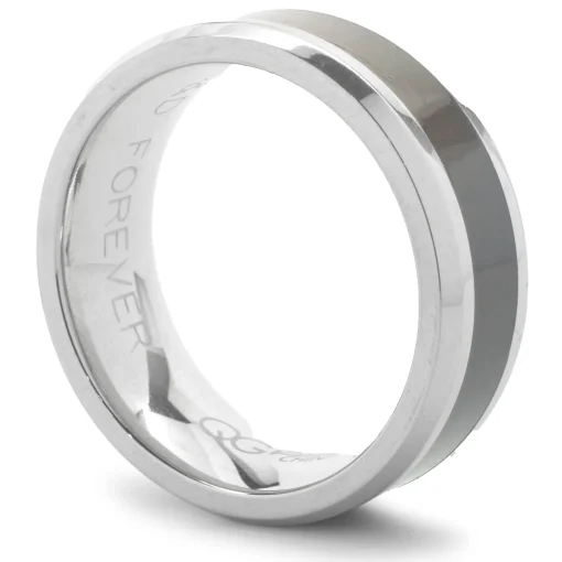 Stainless Steel 8MM Wood Inlay Band