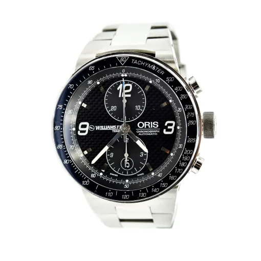 Stainless Steel Oris William F1 Chronograph Carbon Fiber Watch 7563