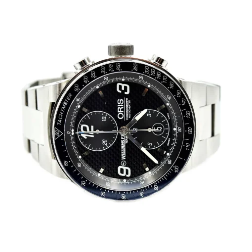 Stainless Steel Oris William F1 Chronograph Carbon Fiber Watch 7563