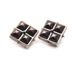 Stephen Dweck 18k Yellow Gold and Sterling Silver Mother-of-Pearl Clip-On Earrings