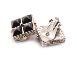 Stephen Dweck 18k Yellow Gold and Sterling Silver Mother-of-Pearl Clip-On Earrings