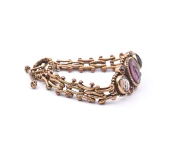 Stephen Dweck Sterling Silver Crystal and Gemstone Bracelet