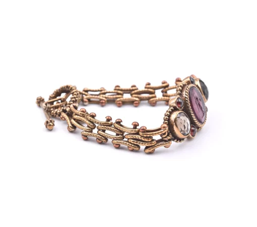 Stephen Dweck Sterling Silver Crystal and Gemstone Bracelet