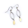 Sterling Silver and 18k Yellow Gold Dangle Earrings