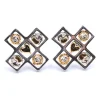 Sterling Silver Cross Earrings Signed "Sergio Bustamante"
