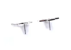 Sterling Silver Cross Earrings Signed "Sergio Bustamante"
