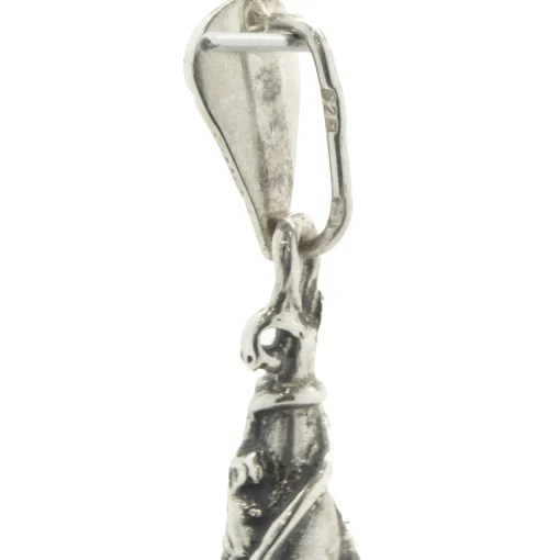 Sterling Silver Floral Amber Pendant
