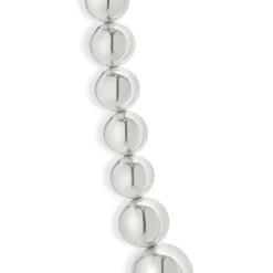 Sterling Silver Graduated Beaded Necklace