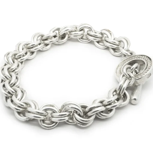 Sterling Silver Interlocking Circle Bracelet