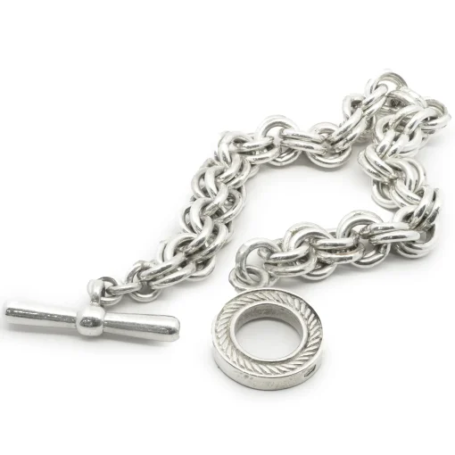 Sterling Silver Interlocking Circle Bracelet