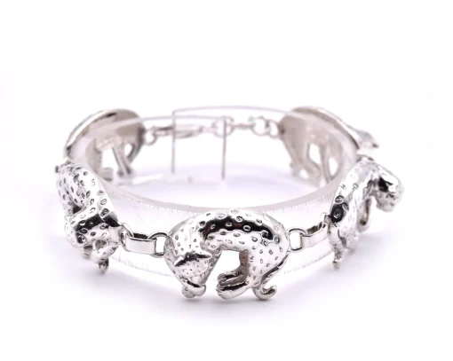 Sterling Silver Leopard Bracelet