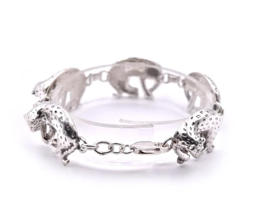 Sterling Silver Leopard Bracelet