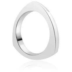 Sterling Silver Modernist Triangular Bangle Bracelet