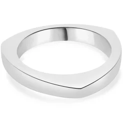 Sterling Silver Modernist Triangular Bangle Bracelet