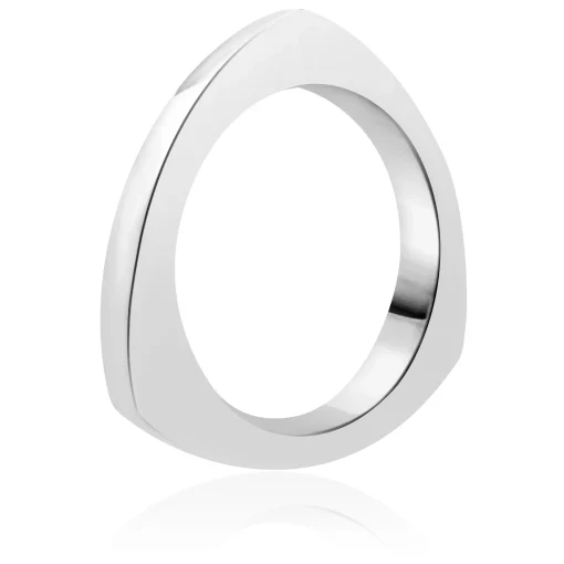 Sterling Silver Modernist Triangular Bangle Bracelet