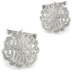Sterling Silver Scroll Cufflinks