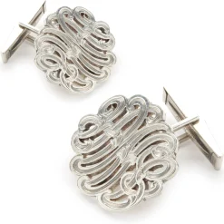 Sterling Silver Scroll Cufflinks