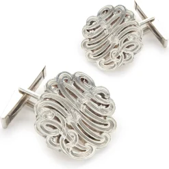 Sterling Silver Scroll Cufflinks